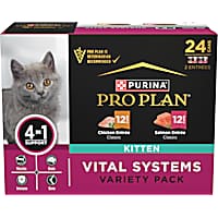Purina Pro Plan Vital Systems Chicken & Salmon Entree Wet Kitten Food 4-in-1 Variety Pack