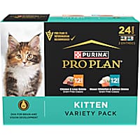 Purina Pro Plan Development Grain Free Chicken Liver and Ocean Whitefish Salmon Wet Kitten Food Variety Pack