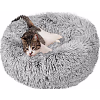 FurHaven Calming Cuddler Long Faux Fur Donut Dog Bed