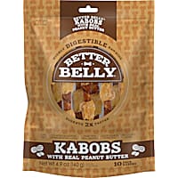 Better Belly Kabobs Highly Digestible Rawhide Chews for Dogs with Real Peanut Butter and Chicken
