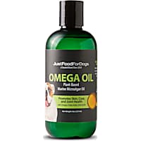 JustFoodForDogs Plant Based Marine Microalgae Oil and Omega Oil for Dogs