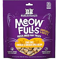 Stella & Chewy's Meowfulls Chicken & Chicken Liver Recipe Freeze Dried Cat Treats