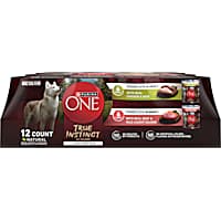 Purina ONE True Instinct Tender Cuts in Gravy Chicken and Duck, Beef and Salmon Wet Dog Food Variety Pack