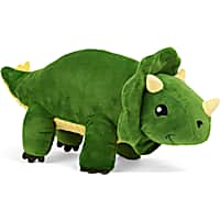 Leaps & Bounds Green Plush Triceratops Dog Toy