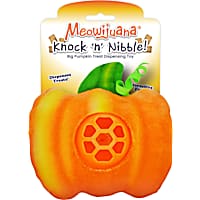 Meowijuana Knock 'n' Nibble Big Pumpkin Refillable Treat Dispensing Cat Toy