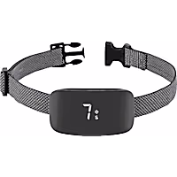 Pet Life Black Evolution LED 7-Level Vibration and Sound Smart Anti-Bark Dog Collar