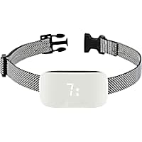 Pet Life White Evolution LED 7-Level Vibration and Sound Smart Anti-Bark Dog Collar
