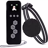 Pet Life Black Howless LED 1-to-2 Dog 1,200 Foot Range 7-Level Vibration and Sound Training Dog Collar