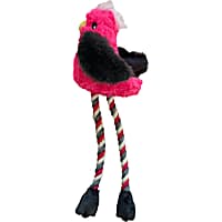 Bark-A-Boo Pink Cockatoo Rope Legs Dog Toy