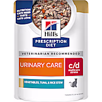 Hill's Prescription Diet c/d Multicare Stress Feline Vegetables, Tuna & Rice Stew Wet Cat Food