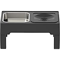 ELS Pet 2 in 2 Elevated Feeding Station for Dogs (Stainless Steel Bowl + Floating Bowl)