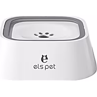 ELS Pet White Floating Water Bowl for Dogs with Advanced Features for Clean and Tidy Hydration