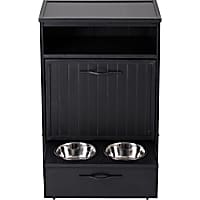 New Age Pet ECOFLEX Brea Dog Food Pantry Double Dog Bowl