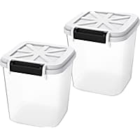 HANAMYA Top Open Pet Food Storage Container with Measuring Cup for Dogs and Cats 2 Pack