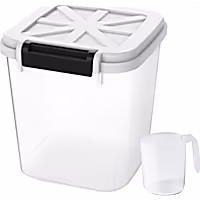 HANAMYA Top Open Pet Food Storage Container with Measuring Cup for Dogs and Cats