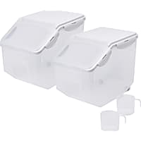 HANAMYA Pet Food Storage Container with Cup for Dogs and Cats 2 Pack