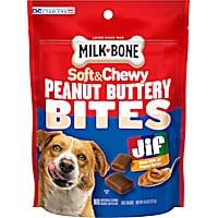 Milk-Bone Peanut Buttery Bites with Jif Peanut Butter Soft Dog Treats