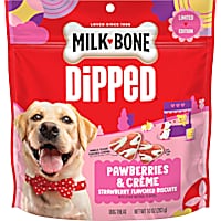 Milk-Bone Pawberries & Creme Strawberry Flavored Dog Biscuits