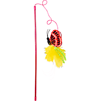 Leaps & Bounds Red Butterfly Cat Teaser Toy