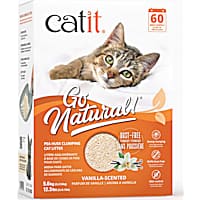 Catit Go Natural Pea Husk Clumping Cat Litter Flushable Kitty Litter with Odor Control & Subtle Vanilla Scent