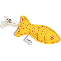Jupiter Yellow Embroidered Felt Fish Catnip Toy