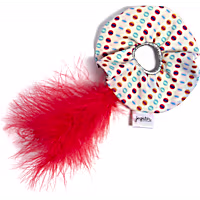 Jupiter Red Feathered Scrunchie Cat Toy