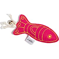 Jupiter Pink Embroidered Felt Fish Catnip Toy