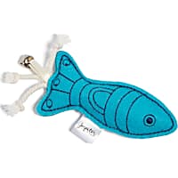 Jupiter Sky Blue Embroidered Felt Fish Catnip Toy
