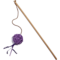 Jupiter Purple Pom & Ribbon Wand Cat Toy