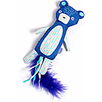 Jupiter Blue Feather & Ribbon Kicker Cat Toy