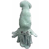 Bark-A-Boo Squid Squeak Crunch Bttle Dog Toy