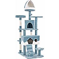 Topeakmart Ocean-themed Large Cat Tree with Condos and Ladder