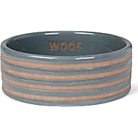 PetShop by Fringe Studio Stripe Charcoal Stoneware Pet Bowl