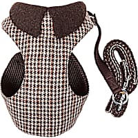 Pet Life Luxe 'Houndsome' 2-in-1 Mesh Reversible Plaided Collared Adjustable Dog Harness and Leash