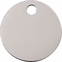 Red Dingo Flat Stainless Steel Circle Personalized Engraved Pet ID Tag