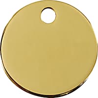 Red Dingo Flat Brass Circle Personalized Engraved Pet ID Tag