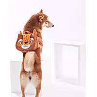 Touchdog Lion Designer Large Pocketed Velcro Dog Backpack and Harness