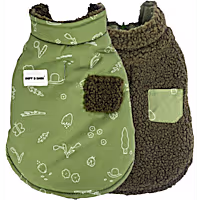 Sniff & Bark Playground Reversible Fleece Dog Coat