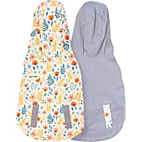 Sniff & Bark Yellow Floral Reversible Dog Raincoat
