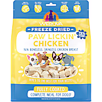 Weruva Freeze Dried Paw Lickin Chicken with Gently Cooked Boneless, Skinless Chicken Breast Dog Food