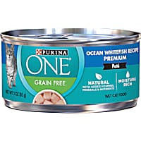 Purina ONE Natural High Protein Grain Free Ocean Whitefish Recipe Pate Wet Cat Food