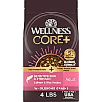 Wellness CORE+ High Protein Sensitive Skin & Stomach Salmon & Rice with Freeze Dried Pieces Recipe Dry Dog Food