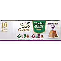 Fancy Feast Gems Pate Cat Food Mousse With Chicken or Beef Wet Cat Food Variety Pack