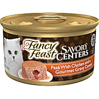 Purina Fancy Feast Savory Centers Adult Wet Cat Food Pate with Chicken and a Gravy Center