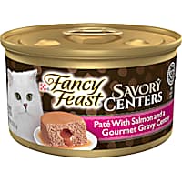 Purina Fancy Feast Savory Centers Salmon Pate Adult Wet Cat Food with a Gravy Center
