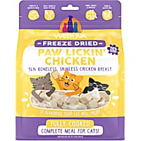 Weruva Freeze Dried Paw Lickin Chicken with 96% Boneless, Skinless Chicken Breast Cat Food