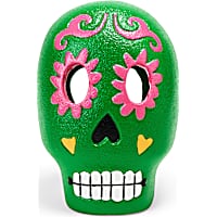 Petco Dia de los Muertos Green Skull Aquarium Decor