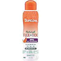 TropiClean Natural* Flea + Tick Cat Shampoo