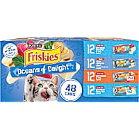 Purina Friskies Oceans of Delight Flaked and Prime Filets Wet Cat Food Variety Pack