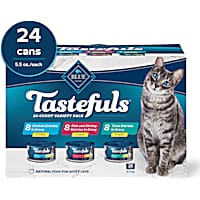 Blue Buffalo Tastefuls Flaked Tuna, Chicken, Fish & Shrimp Wet Cat Food Variety Pack